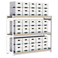 Wide Span Record Storage Shelving, Steel, 3 Shelves, 72" W x 18" D x 60" H, Add-On Kit Stor-it Systems