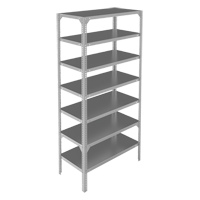 Shelving Unit, Galvanized Steel, Slotted Angle, 300 lbs. Capacity, 48" W x 84" H x 12" D Stor-it Systems