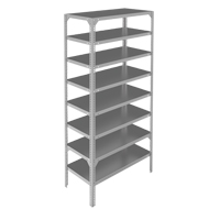 Shelving Unit, Galvanized Steel, Slotted Angle, 300 lbs. Capacity, 48" W x 96" H x 12" D Stor-it Systems