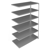 Shelving Unit, Galvanized Steel, Slotted Angle, 275 lbs. Capacity, 48" W x 72" H x 24" D Stor-it Systems