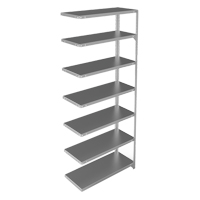 Shelving Unit, Galvanized Steel, Slotted Angle, 400 lbs. Capacity, 36" W x 84" H x 15" D Stor-it Systems