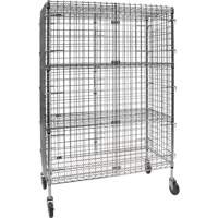 Security Cart, Chrome Plated, 48" x 69" x 24", 500 lbs. Capacity Stor-it Systems
