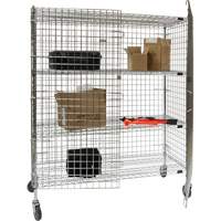 Security Cart, Chrome Plated, 60" x 69" x 24", 500 lbs. Capacity Stor-it Systems