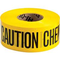 Barricade Tape, English, 3" W x 200' L, 3 mils, Black on Yellow Stor-it Systems