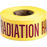 Barricade Tape, English, 3" W x 200' L, 3 mils, Magenta on Yellow Stor-it Systems