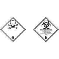 &eacute;tiquettes d'exp&eacute;dition TMD, Classe 6,1, Substances toxiques, Vinyle Stor-it Systems