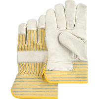 Standard-Duty Dry-Palm Fitters Gloves, Large, Grain Cowhide Palm, Cotton Inner Lining SAJ023 | Stor-it Systems