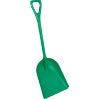 Safety Shovels - Hygienic Shovels (One-Piece), 14" x 17" Blade, 42" Length, Plastic, Green SAL463 | Stor-it Systems