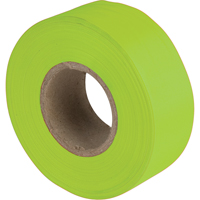 Flagging Tape, 1.1875" W x 150' L, Fluorescent Lime SAM828 | Stor-it Systems