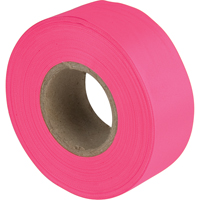 Flagging Tape, 1.1875" W x 150' L, Fluorescent Pink SAM830 | Stor-it Systems