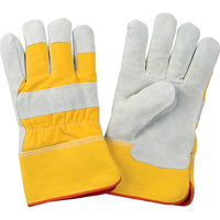 Premium Winter-Lined Fitters Gloves, Large, Split Cowhide Palm, Foam Fleece Inner Lining SAP241 | Stor-it Systems