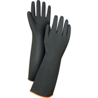 Heavyweight Chemical-Handling Gloves, Size Large/9, 18" L, Rubber Latex, 30-mil Stor-it Systems