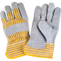 Gants d'ajusteur rugueux de premi&egrave;re qualit&eacute;, Grand, Paume en Cuir de vache refendu, Doublure en Coton Stor-it Systems