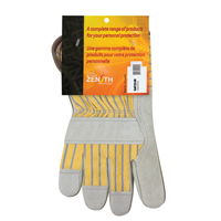 Gants d'ajusteur rugueux de premi&egrave;re qualit&eacute;, Grand, Paume en Cuir de vache refendu, Doublure en Coton Stor-it Systems