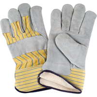 Winter-Lined Fitters Gloves, X-Large, Split Cowhide Palm, Cotton Fleece Inner Lining Stor-it Systems