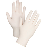 Gants d'examen de premi&egrave;re qualit&eacute; pour peau sensible, Moyen, Latex, 4 mils, Poudr&eacute;s, Naturel Stor-it Systems
