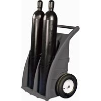 Dual-Cylinder Dollies, Rubber Wheels, 23" W x 12"L Base, 500 lbs. SAP856 | Stor-it Systems