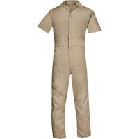 Short Sleeved Coveralls, Men's, Tan, Size Small Stor-it Systems
