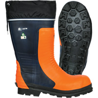 Bushwhacker Chainsaw Boots, Rubber, Steel Toe, Size 6, Puncture Resistant Sole Stor-it Systems