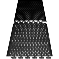 Rejuvenator Connect No. 502 Matting, Polyurethane, 3' W x 3' L, 5/8" Thick, Black Stor-it Systems