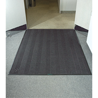 Waterhog&reg; Eco Elite Matting, Wiper/Scraper, 3' x 5' x 3/8", Grey Ash Stor-it Systems