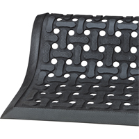 Comfort Flow™ Mats, Slotted, 2-83/100' x 9-1/12' x 3/8", Black, Nitrile SAR816 | Stor-it Systems