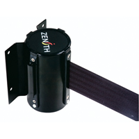 Wall Mount Barrier, Steel, Screw Mount, 12', Black Tape Stor-it Systems