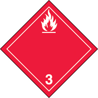 TDG Shipping Labels, Class 3, Flammable Liquids, Vinyl Stor-it Systems