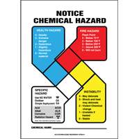 Enseigne de s&eacute;curit&eacute; de la NFPA Notice Chemical Hazard Stor-it Systems