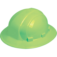 ERB Omega II Full Brim Safety Caps CSA Type 1, Quick-Slide Suspension, High Visibility Lime Green SAX864 | Stor-it Systems