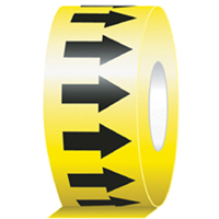 Directional Flow Arrow Tapes, 104', Black on Yellow SAZ903 | Stor-it Systems