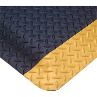 Tapis Smart No 497, Losange, 3' x 75' x 1", Noir/Jaune, PVC Stor-it Systems