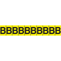 Individual Adhesive Letter Markers, E, 1" H, Black on Yellow SC747 | Stor-it Systems
