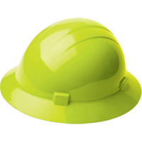 ERB Liberty<sup>®</sup> Full Brim Type 2 Safety Caps, Ratchet Suspension, High Visibility Lime Green SDL112 | Stor-it Systems