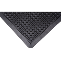 Anti-Fatigue Dome Matting, Bubbled, 2' x 3' x 1/2", Black, Rubber Stor-it Systems