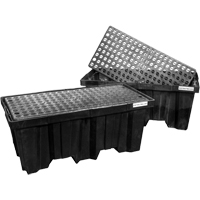 Palettes emboîtables pour contr&ocirc;le des d&eacute;versements, Capacit&eacute; de d&eacute;versement 66 gal. US, 51" x 26" x 21" Stor-it Systems