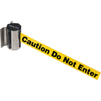 Wall Mount Barrier, Steel, Screw Mount, 7', Yellow Tape Stor-it Systems
