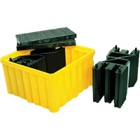Palette antid&eacute;versement avec drain Ultra-IBC Spill Pallet , Capacit&eacute; de d&eacute;versement 400 gal. US, 58,75" x 58,75" x 33" Stor-it Systems