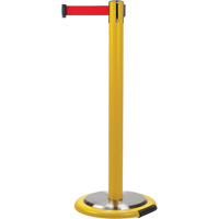 Free-Standing Crowd Control Barrier, Steel, 35" H, Red Tape, 12' Tape Length Stor-it Systems