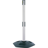 Poteau receveur robuste &agrave; ligne double, Hauteur de 38", Blanc Stor-it Systems