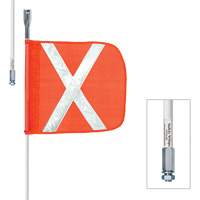 Heavy-Duty Safety Whips, Threaded Mount, 8' High, Orange SDN996 | Stor-it Systems