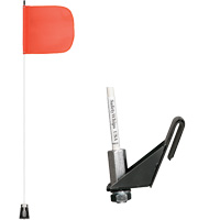 Tiges de s&eacute;curit&eacute; pour travaux l&eacute;gers Safety Whip, Fixation Fen&ecirc;tre, Hauteur 5', Orange Stor-it Systems