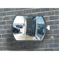 Roundtangular Convex Mirror with Telescopic Arm, 12" H x 18" W, Indoor/Outdoor Stor-it Systems
