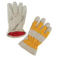 Premium Winter-Lined Work Gloves, Medium, Grain Pigskin Palm, Foam Fleece Inner Lining Stor-it Systems