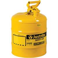 Safety Cans, Type I, Steel, 5 US gal., Yellow, FM Approved/UL/ULC Listed Stor-it Systems