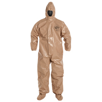 Combinaison de protection Tychem 5000 avec capuchon, Petit, Brun Stor-it Systems