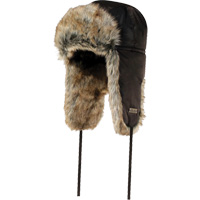 Quilted Synthetic Fur-Lined Hat, Nylon/Fur Lining, X-Large, Black SEC042 | Stor-it Systems