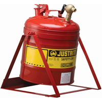 Laboratory Safety Can with Faucet, Type I, Steel, 5 US gal., Red, FM Approved Stor-it Systems