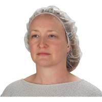 Bonnets bouffants non tiss&eacute;s, Polypropyl&egrave;ne, 21"/Grand, Blanc Stor-it Systems