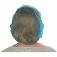 Non-Woven Bouffant Caps, Polypropylene, 21"/Large, Blue Stor-it Systems